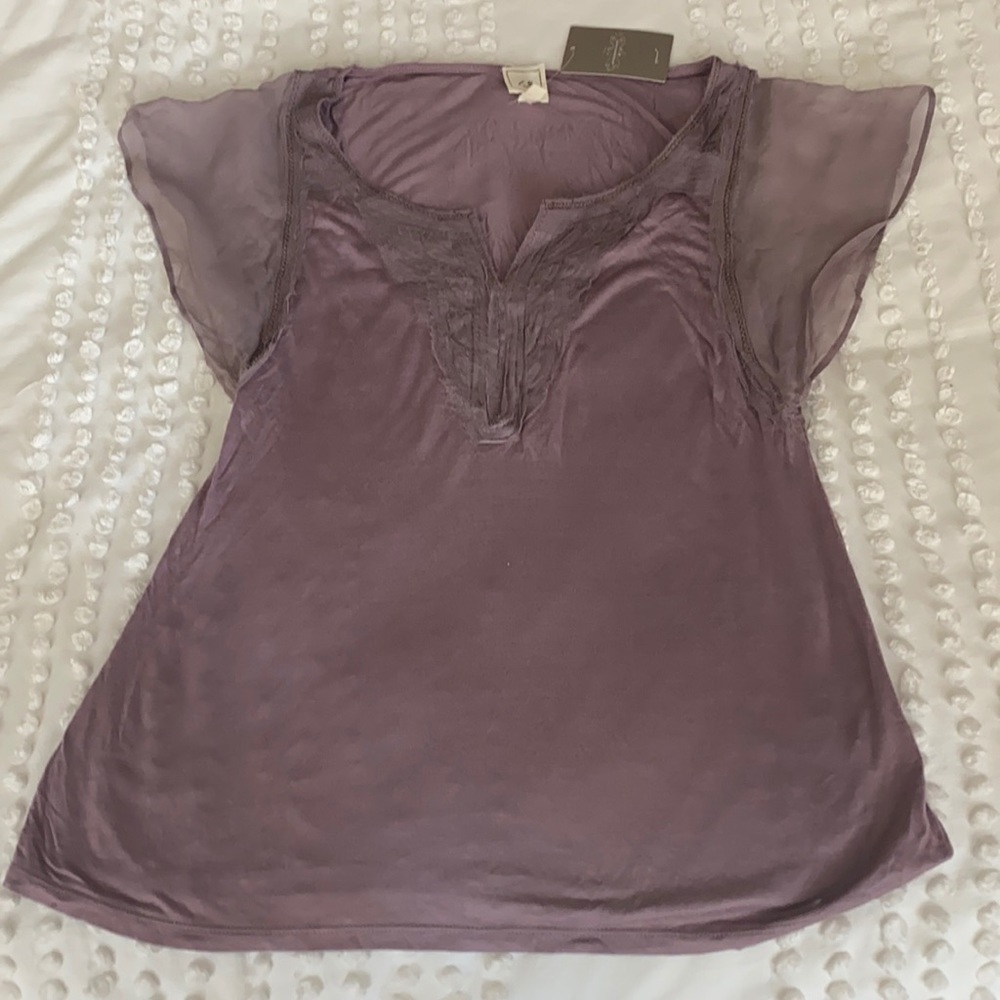 Soft purple Anthropologie top